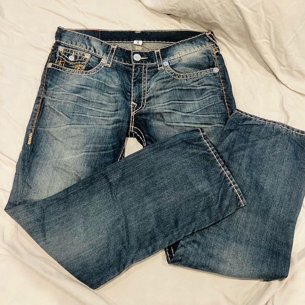True Religon Jeans, 38, inseem 33”.